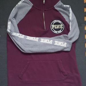 Pink Quarter-zip Sweater